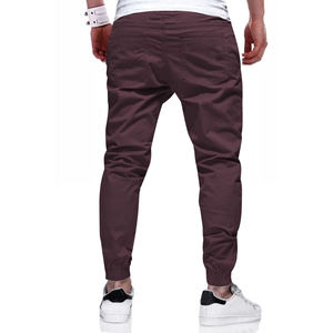 Pantalon de jogging pour homme, coupe slim, respirant, de haute qualité, en coton mélangé léger, décontracté, avec cordon de serrage et bas élastiques - Product Image 2