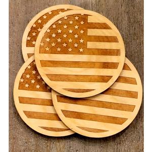 Juego de posavasos de madera premium, ecológicos, hechos a mano, para bebidas, café, té, cerveza, bar, hotel, decoración del hogar, de madera. - Product Image 3