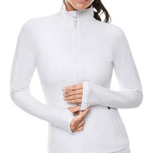 เสื้อแจ็คเก็ตโยคะผู้หญิงแบบสั่งทำขายส่ง แขนยาว ผ้าฝ้ายย้อมสี ระบายอากาศได้ดี เป็นมิตรกับสิ่งแวดล้อม กันลม ผลิตในปากีสถาน - Product Image 4