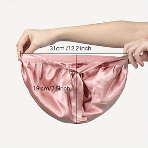 Vente en gros 100% soie de mûrier femme Turban bonnet de couchage Logo personnalisé enveloppes à bord réglable <span class=keywords><strong>avec</strong></span> poignée à cordon usage quotidien adultes - Product Image 6