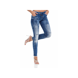 Wholesale Women High Waist Stretch Jeans Solid Color Denim <b>Pencil</b> Pants Skinny Fit Vintage Style Trousers - Product Image 5