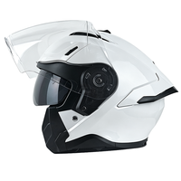 Casque Moto Homologué DOT à Double Visière 3/4 Ouvert pour Scooter, Moto, VTT et Cyclomoteur Adulte