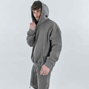 Sudadera con capucha de gran tamaño para hombre de algodón 100% de peso pesado de la mejor calidad, ropa de calle, sudadera de invierno con logotipo personalizado - Product Image 3