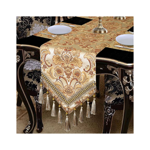 ผ้าแจ็คการ์ดประดับพู่ขนาด72นิ้วผ้าคอตตอนสีดำล้วนปักลายดอกไม้ซักได้ตาม100% เป็นมิตรกับสิ่งแวดล้อม - Product Image 3