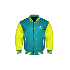 Veste universitaire décontractée unisexe sur mesure, patchwork, écologique, coupe-vent, 100% laine, veste d'hiver par Antique Fashion - Product Image 3