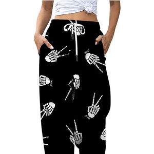 2024 nuevo diseño de alta calidad Casual Winters impreso mujer pantalón algodón sostenible secado rápido Color sólido impreso pantalón - Product Image 2