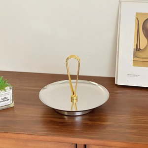 Présentoir à gâteaux et plateau à fruits rond à 2 niveaux en métal fait main, design moderne, multifonctionnel, idéal pour mariage, nouveauté Inde, vente chaude - Product Image 5