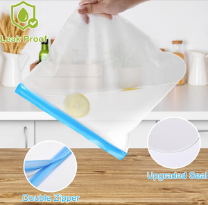 Bolsas de Almacenamiento de Alimentos con Cierre Hermético para Congelador, para Carne Congelada, Vegetales, Joyería, Material PE/PLA, Bolsas Jumbo con Deslizador, Venta al por Mayor - Product Image 4