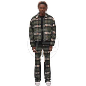 Pantalon de survêtement décontracté pour homme, taille mi-haute, en mélange de mohair, avec une sensation légère et une option ourlet évasé, coupe classique - Product Image 2