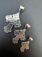 Pendentif Croix Gothique Moissanite Iced Out en Argent Sterling 925, Bijoux Fins Hip Hop Religieux pour Fêtes, Pendentifs et Breloques
