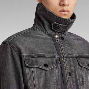 Manteau Vintage en Denim Noir Délavé J Slim Fit Rétro Streetwear Bouton Durable Léger Vêtements de Travail d'Hiver Casual Jean Survêtement - Product Image 5
