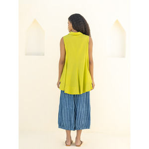 Top Asimétrico sin Mangas de Chifón de Seda para Mujer, Estilo Casual de Oficina - Product Image 5