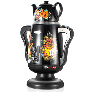 RAF 1800W Electric Samovar Hervidor De T&eacute; with Ceramic Body Copper <strong>Faucet</strong> and Elegant Floral Design for Brewing - Product Image 3