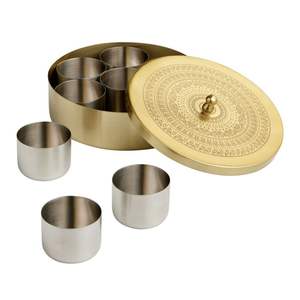 Boîte à épices en laiton pour cuisine culturelle, pour le stockage culinaire indien, reflétant les pratiques culinaires authentiques - Product Image 2