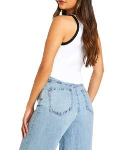 Camiseta sin mangas de entrenamiento de moda para mujer, decoración, colores llamativos, rendimiento atlético, sin mangas, cuello redondo, ajuste ajustado, comodidad - Product Image 6