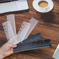 Marque-pages de format A5/A6, règle en plastique givré, insert de recharge, organisateur de classeur, séparateurs, étiquettes de page, marque-pages de livre