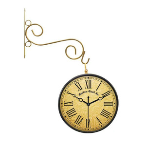 Retro Double-Sided Station <b>Clock</b> with Vintage Charm Elegant Double-Faced Vintage Station Timepiece - Product Image 3