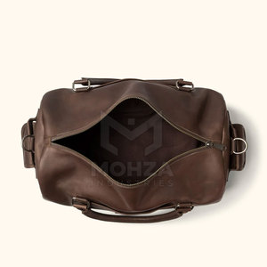 Venta en Línea, Bolsas de Viaje Plegables de Cuero Genuino, las Más Vendidas, con Forro de Poliéster, Cierre de Cremallera, Estilo Único, Unisex, al por Mayor - Product Image 4