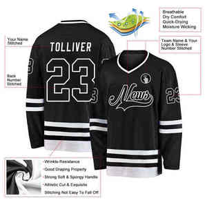 100% polyester maillot de hockey sur glace de haute qualité respirant concevoir votre propre logo fabriqué au Pakistan vêtements de hockey sur glace personnalisables - Product Image 4