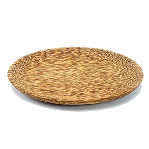 Assiette en bois de noix de coco ovale artisanale | Vaisselle naturelle pour salle à manger écologique, hôtel, décor de cuisine | Qualité d'exportation du Vietnam - Product Image 3