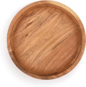 ถาดไม้อะคาเซีย12 "X12" x1.6 "พร้อมที่จับปรับแต่งได้สำหรับเสิร์ฟอาหารเครื่องดื่ม - Product Image 3