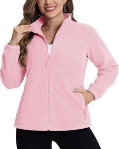 2024 elegante chaqueta de lana con cremallera para mujer, tela de algodón ligera transpirable, bolsillos cálidos, estampado listo para exteriores de invierno de talla grande - Product Image 1