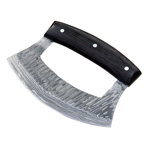 Cuchillo Ulu KBS GOODS de Alta Resistencia, Hecho a Mano, Estilo Industrial, Mango de Madera, Ecológico, para Cortar Carne y Huesos - Product Image 1