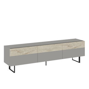 ชั้นวางทีวี SIGN ดีไซน์ทันสมัย สไตล์ยุโรป สีเทาลายหินอ่อน  ฐานไม้สำหรับห้องโถง ช่วยตกแต่งห้องนั่งเล่นให้สวยงาม - Product Image 6