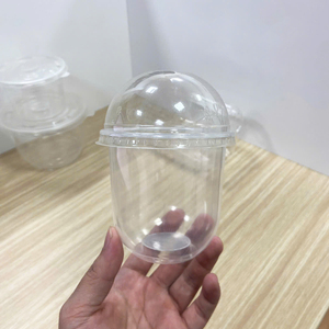Gobelet en plastique PP jetable transparent en forme de U de 95 mm et 16 oz avec couvercles, personnalisable avec logo QUANG QUAN, pour thé au lait à bulles, café, smoothie - Product Image 5