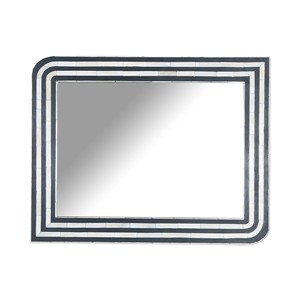 Marco de espejo de pared con incrustaciones de mopa de hueso redondo moderno hecho a mano de alta calidad precio al por mayor espejo de hueso decorativo de resina de madera - Product Image 1