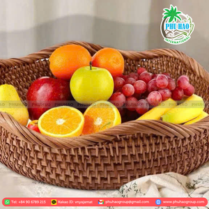 PANIER EN ROTIN pour présenter des fruits frais de manière attrayante améliorant l'esthétique de votre table à manger - Product Image 3