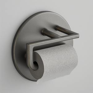 Porte-papier hygiénique mural élégant plaqué argent avec garniture polie Artisanat artisanal offrant un accent décoratif - Product Image 2