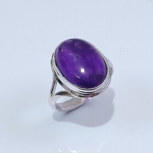 Anillos de plata con piedras preciosas de amatista púrpura, piedras preciosas hechas a mano, accesorios de anillo fino de plata esterlina, joyería fina - Product Image 2