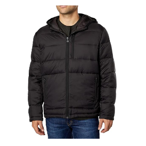 Veste matelassée unisexe pour homme d'hiver, OEM, tissu en toile personnalisé, fermeture éclair, col montant rembourré, style streetwear, vente en gros - Product Image 2