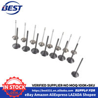 Kit de soupapes d'admission et d'échappement moteur 16 pièces compatible 2.0 2.4 L Essence 05-17 A20 Z20 A22 Z22 LTG LE5 pour BUICK CHEVROLET PONTIAC GMC SATURN