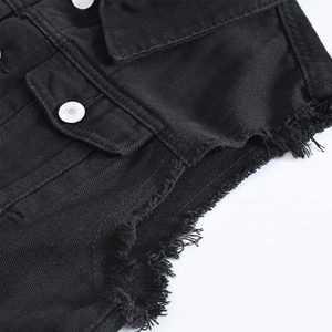 <b>Men</b> Sleeveless Jean <b>Vest</b> Slim Fit Washed Breathable Custom OEM Wholesale - Product Image 4