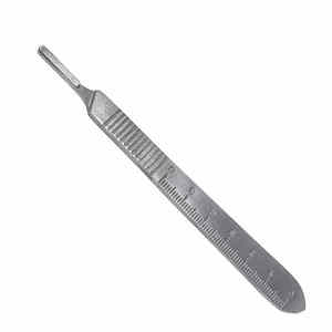 Poignée de scalpel chirurgical en titane dentaire en acier inoxydable Micro lames rondes Source d'alimentation manuelle Équipement médical - Product Image 1
