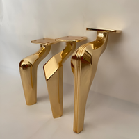 Pieds de meubles en acier inoxydable de style moderne du milieu du siècle, pieds de canapé et de meuble en métal rose doré pour la chambre à coucher, la salle à manger, l'hôtel, la décoration de la maison