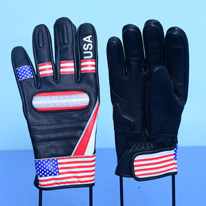 Gants de moto en cuir véritable à doigts complets les plus vendus pour hommes Gants de protection de moto avec logo personnalisé - Product Image 2