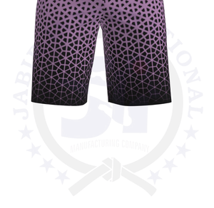 Pantalones cortos informales de secado rápido para hombre, pantalones cortos de playa de malla de poliéster con estampado personalizado y cintura elástica, método de tejido de punto ecológico - Product Image 5