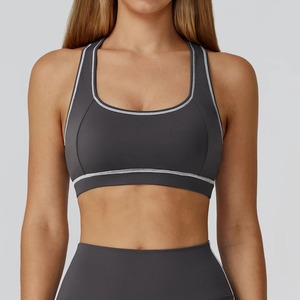 Women's Yoga Sports <b>Bralette</b> High Support Breathable Wire-Free with Removable <b>Pads</b> and Front Logo <b>for</b> Comfort - Product Image 6