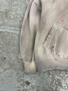 Sweats à capuche dégradés avec logo brodé, appliques personnalisées, peinture délavée à l'acide, ourlet éclaboussé - Product Image 2