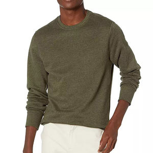 Ropa de calle personalizada de alta calidad de algodón Casual Color sólido de impresión de manga larga de cuello redondo nuevo estilo hombres sudadera - Product Image 1