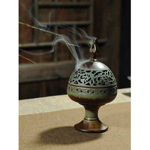 Vente chaude Métal Laiton Maison Décoratif Brûleur D'encens Utilisation Pour La Table Décorer Encensoir Brûleur Personnalisé Fini Utilisation 4 Chruch - Product Image 2