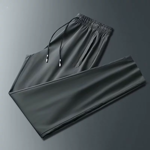 Conception de logo personnalisé OEM grande taille poignets amples mince sport glace soie stretch été pantalons décontractés pantalons droits - Product Image 5