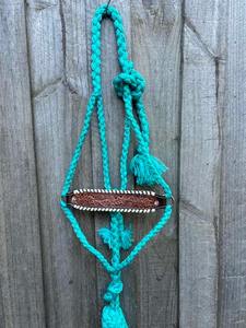 Equestrian Leather Halter for <b>Horse</b> Training Hand Tooled Leather Designer Nylon <b>Rope</b> Halter and <b>Lead</b> in Cheap Price - Product Image 3