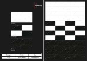 Carreaux muraux en céramique 300x600mm pour salle de bain et cuisine, finition brillante ou mate, surface sculptée effet sucre, design mural intérieur luxueux - Product Image 2