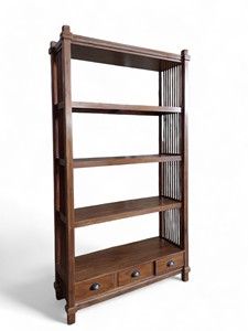 Elegant Contemporary 3-Drawers Solid Wood Bookshelf Antique <strong>Design</strong> for Home Office Living <strong>Room</strong> Kitchen Bedroom School Furniture - Product Image 2