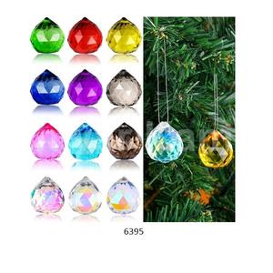 Bolas de cristal de Navidad multicolor, adornos colgantes para árbol y decoración para fiesta de boda, decoraciones festivas para árboles de Navidad - Product Image 1