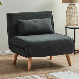 <strong>Cheap</strong> Living Room <strong>Futon</strong> With Cup Holders Foldable Pu Sleeper Sofa Cum Upholstered Armchair - Product Image 3